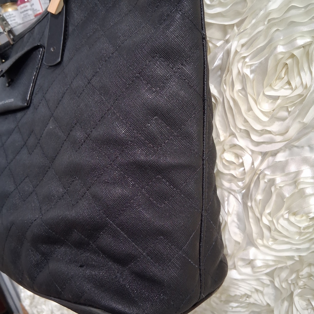 Marc by Marc Jacobs Black Quilted Leather Tote with Front Pocket HANDLES REPLACE - Picture 2 of 10